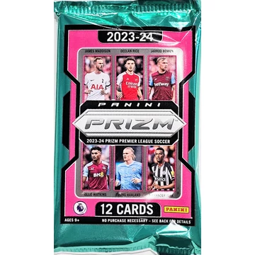 2023-24 PANINI Prizm Premier League EPL Soccer 6-Pack Hobby (Blue Mosaic) Blaster Box csomag