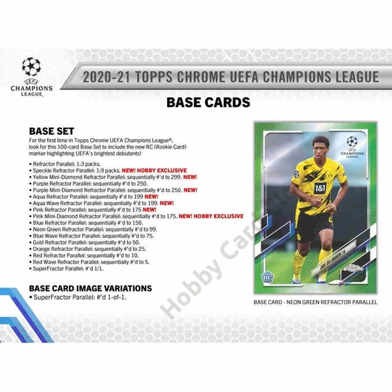 2020-21 TOPPS UEFA Champions League Chrome Soccer Hobby Box