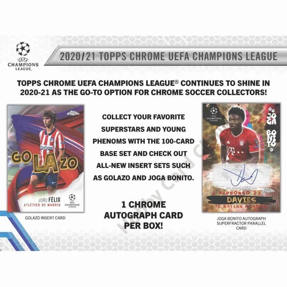 2020-21 TOPPS UEFA Champions League Chrome Soccer Hobby Box