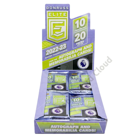 2022-23 PANINI Donruss Elite Premier League EPL Soccer Retail Box csomag