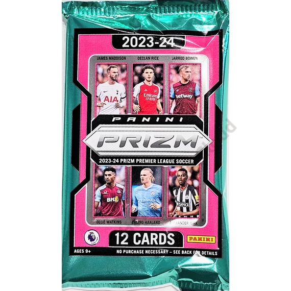 2023-24 PANINI Prizm Premier League EPL Soccer 6-Pack Hobby (Blue Mosaic) Blaster Box csomag