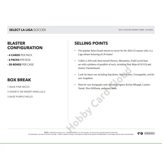 2024-25 PANINI Select LaLiga Soccer Blaster Box